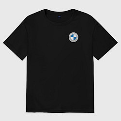 Футболка оверсайз женская BMW LOGO 2020, цвет: черный