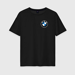 Футболка оверсайз женская BMW LOGO 2020, цвет: черный