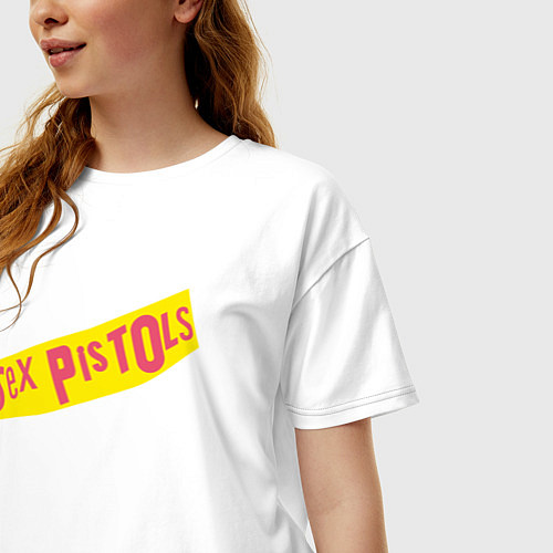Женская футболка оверсайз Sex Pistols / Белый – фото 3
