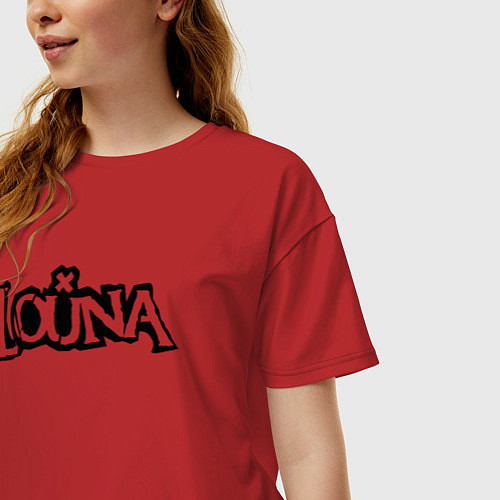Женская футболка оверсайз Louna / Красный – фото 3