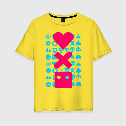 Женская футболка оверсайз LOVE DEATH ROBOTS LDR / Желтый – фото 1