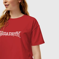 Футболка оверсайз женская Megadeth, цвет: красный — фото 2
