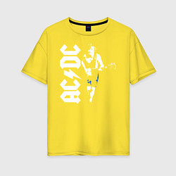 Футболка оверсайз женская ACDC, цвет: желтый