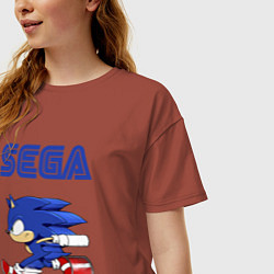 Футболка оверсайз женская SEGA, цвет: кирпичный — фото 2