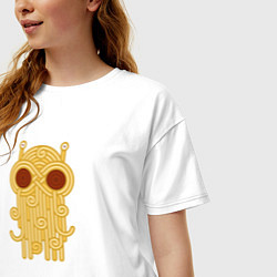 Футболка оверсайз женская The flying spaghetti monster, цвет: белый — фото 2