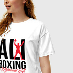 Футболка оверсайз женская Muhammad Ali, цвет: белый — фото 2