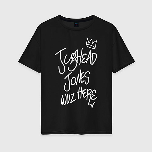 Женская футболка оверсайз Jughead / Черный – фото 1