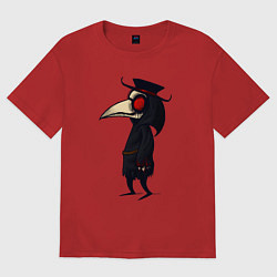 Футболка оверсайз женская ЧУМНОЙ ДОКТОР, цвет: красный