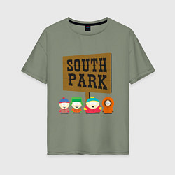 Футболка оверсайз женская South Park, цвет: авокадо