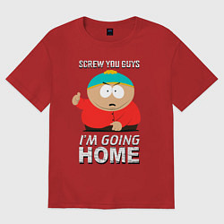 Футболка оверсайз женская Cartman - Screw You Guys, цвет: красный