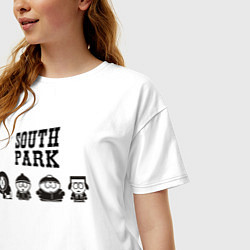 Футболка оверсайз женская South park, цвет: белый — фото 2