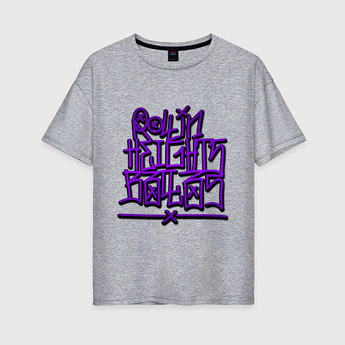 Женская футболка оверсайз GTA Tag BALLAS / Меланж – фото 1