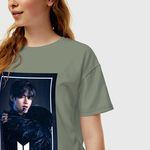 Женская футболка оверсайз BTS Black Swan / Авокадо – фото 3