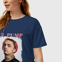 Футболка оверсайз женская LIL PUMP, цвет: тёмно-синий — фото 2