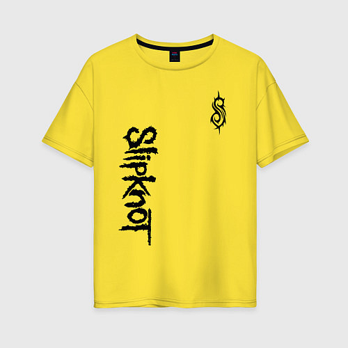 Женская футболка оверсайз SLIPKNOT / Желтый – фото 1