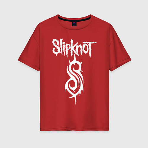 Женская футболка оверсайз SLIPKNOT / Красный – фото 1