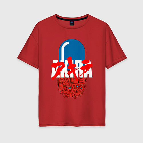 Женская футболка оверсайз AKIRA / Красный – фото 1