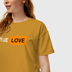 Футболка оверсайз женская True Love, цвет: горчичный — фото 2
