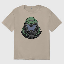 Футболка оверсайз женская Палач Рока, цвет: миндальный