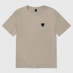 Женская футболка оверсайз СЕРДЕЧКО