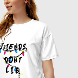 Футболка оверсайз женская Friends dont lie, цвет: белый — фото 2