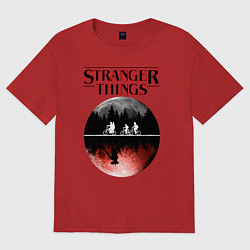 Футболка оверсайз женская Очень странные дела, цвет: красный