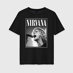 Футболка оверсайз женская NIRVANA, цвет: черный