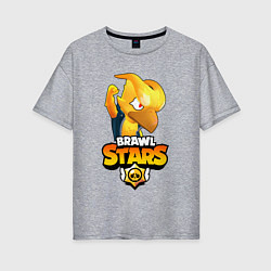 Футболка оверсайз женская BRAWL STARS CROW PHOENIX, цвет: меланж