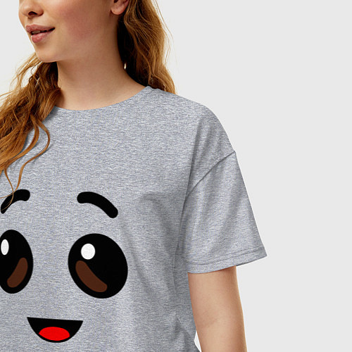 Женская футболка оверсайз ЛИЦО БАНАНА ИЗ FORTNITE / Меланж – фото 3