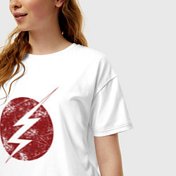 Футболка оверсайз женская The Flash logo, цвет: белый — фото 2