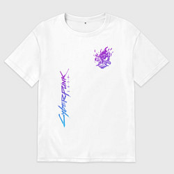 Футболка оверсайз женская CYBERPUNK 2077, цвет: белый