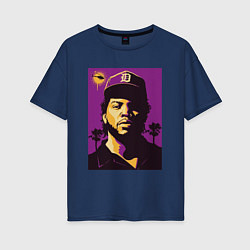 Футболка оверсайз женская Ice Cube, цвет: тёмно-синий