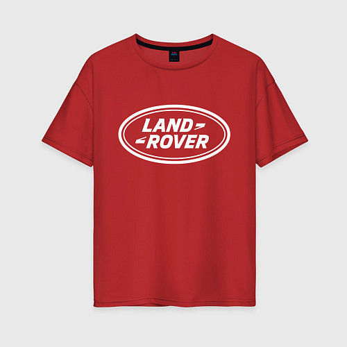 Женская футболка оверсайз LAND ROVER / Красный – фото 1