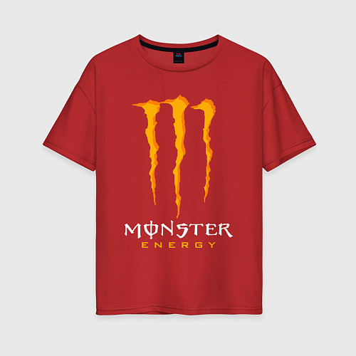 Женская футболка оверсайз MONSTER ENERGY / Красный – фото 1