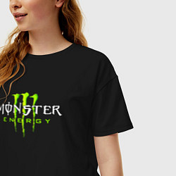 Футболка оверсайз женская MONSTER ENERGY, цвет: черный — фото 2