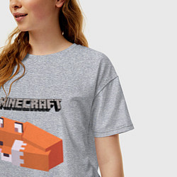 Футболка оверсайз женская MINERCRAFT, цвет: меланж — фото 2