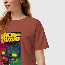 Футболка оверсайз женская Back to the Future, цвет: кирпичный — фото 2