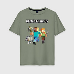 Футболка оверсайз женская MINECRAFT, цвет: авокадо