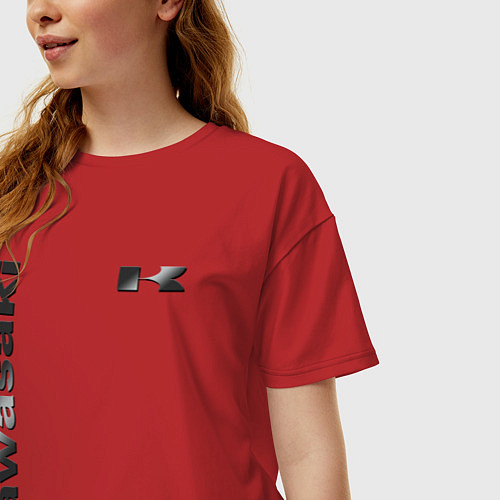 Женская футболка оверсайз KAWASAKI Z / Красный – фото 3
