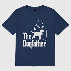 Футболка оверсайз женская The Dogfather - пародия, цвет: тёмно-синий