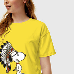 Футболка оверсайз женская Snoopy, цвет: желтый — фото 2