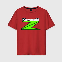 Футболка оверсайз женская KAWASAKI Z, цвет: красный