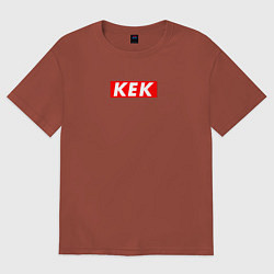 Футболка оверсайз женская KEK SUPREME STYLE, цвет: кирпичный