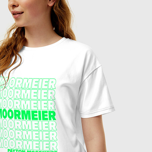 Женская футболка оверсайз PAYTON MOORMEIER - ТИКТОК / Белый – фото 3