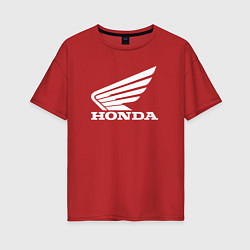 Футболка оверсайз женская HONDA, цвет: красный