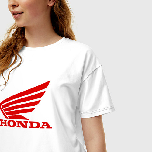 Женская футболка оверсайз HONDA / Белый – фото 3