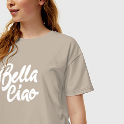 Футболка оверсайз женская Bella Ciao, цвет: миндальный — фото 2