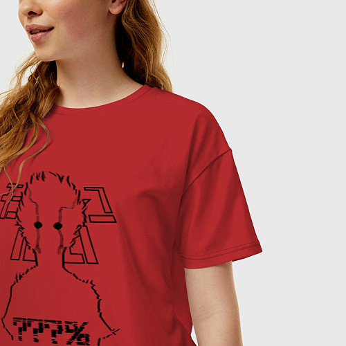 Женская футболка оверсайз Шигэо Кагэяма 100% / Красный – фото 3