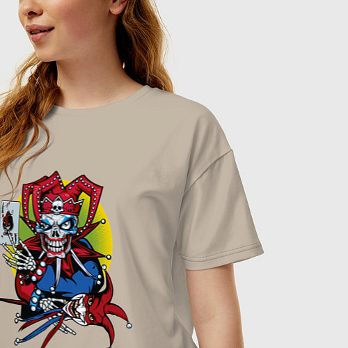 Женская футболка оверсайз Король и Шут / Миндальный – фото 3