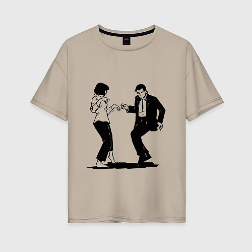 Женская футболка оверсайз Грязные танцы Z / Миндальный – фото 1